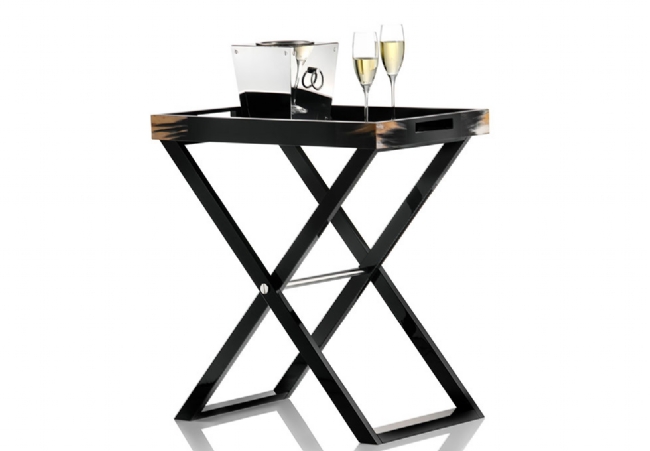 Butlerservingtable 70x46 cm H=77 cm black highgloss Arcahorn