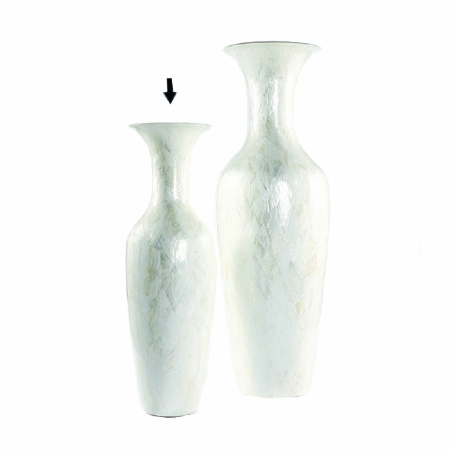Vase Mother of pearl white rond 35cm - 120h