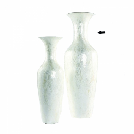 Vase Mother of pearl white rond 60cm - 170h