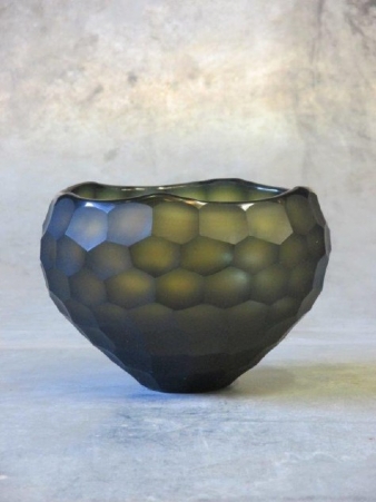 Waxinelight bowl amber grey rond 15 cm - 12h Waxinelight bowl amber grey rond 15 cm - 12h