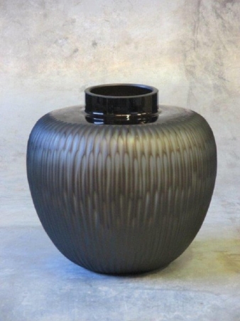 Carved vase rond 22 cm -21h Carved vase rond 22 cm -21h