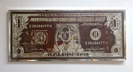 Dollar Counterfeit Silver 230x100 van Art collection 